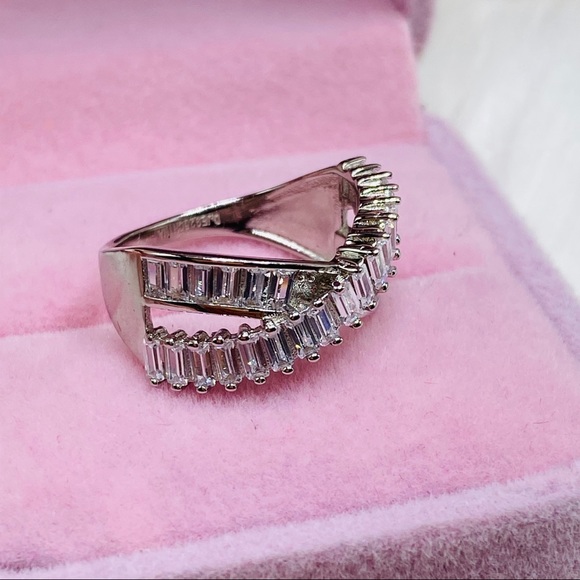 ❌ SOLD ❌  14k white gold ring 3 CT diamond band - Picture 6 of 11